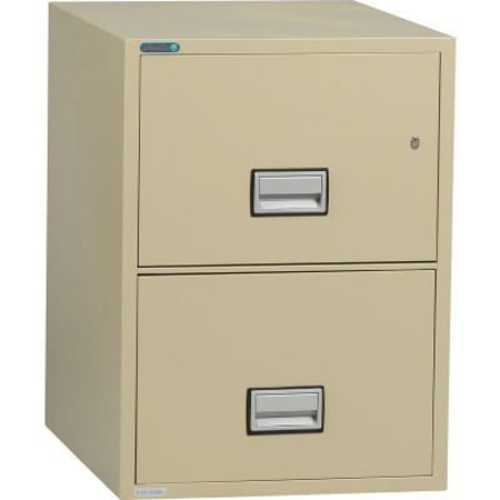 PHOENIX SAFE INTERNATIONAL Phoenix Safe Vertical 31" 2-Drawer Legal Fire and Water Resistant File Cabinet, Putty - LGL2W31P